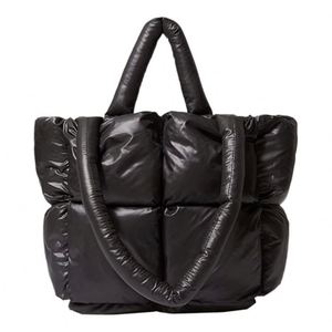 2026 Designer Quilted Women's Padded <b>Tote</b> Luxury Winter <b>Nylon</b> Cotton Crossbody Handbag Two Open Shoulder Shopping <b>Bag</b> - Product Image 1
