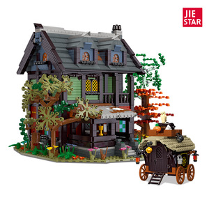 Jeu <span class=keywords><strong>de</strong></span> construction en briques pour garçons, série Scène <span class=keywords><strong>de</strong></span> rue, modèle Auberge médiévale, en plastique ABS, 89148, jouet <span class=keywords><strong>de</strong></span> bricolage transfrontalier - Product Image 4
