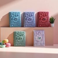 Carnet Macaron Couleurs Vives NAF08 Nouveauté Adorable avec Cristaux et Yeux de Dragon Macaron, Carnet Œil du Diable pour Cadeau - Vente Flash