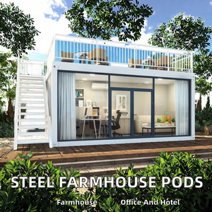 Contenedor Móvil Prefabricado de 20 pies con Panel Sándwich de Acero Transpirable, Diseño de Casa de Campo, para Hotel, Oficina, Tienda o Villa - Product Image 2