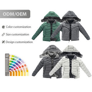 Chaqueta de Invierno para Niños con Capucha a la Moda, con Cierre Impermeable y Resistente al Viento, Venta al Por Mayor 20312 - Product Image 1