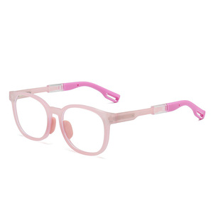 Monture de lunettes ovales anti-lumière bleue tendance pour enfants de 6 à <span class=keywords><strong>12</strong></span> <span class=keywords><strong>ans</strong></span>, en TR90, pour garçons et filles, pour la myopie, couleur unie - Product Image 5