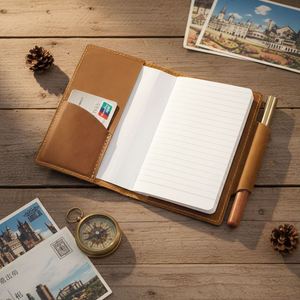 Real Leather Embossed Promotional Notebook Cover Travel <b>Journal</b> Diary Original Handmade Modern in Stock Portable - Product Image 2