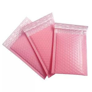 ES imballaggio biodegradabile corriere spedizione busta imbottita poli sacchetti postali personalizzati buste a bolle rosa - Product Image 2