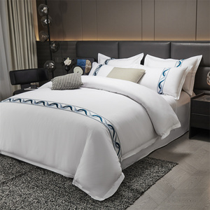Juego de Ropa de Cama de Cuatro Piezas de Color Sólido para Hoteles de Cinco Estrellas - Product Image 4