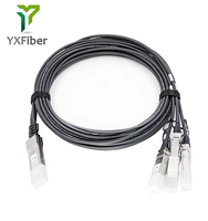 YXF 40G QSFP+ 4x10G SFP+ Compatible AWG 30 Passive Direct Attach Copper Fiber Optic Cable Data Center Use 1M/2M/3M 1-Year