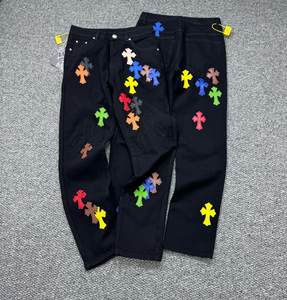 <span class=keywords><strong>Jeans</strong></span> Larghi King Mcgreen Star, Stile Hip-hop Rock Revivals, <span class=keywords><strong>Jeans</strong></span> Retrò con Cuori Cromati, <span class=keywords><strong>Streetwear</strong></span> per Uomo - Product Image 1