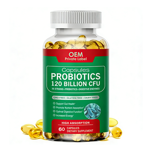 Capsules de probiotiques OEM 120 milliards de UFC, 36 souches, prébiotiques et enzymes digestives pour un soutien ultime de la santé intestinale - Product Image 1