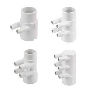 Collecteur d'eau en plastique à 6 ports de 2 pouces pour spa, piscine, salle de bain moderne, accessoires de plomberie pour bain à remous - Product Image 4