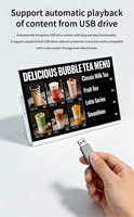Écran d'affichage numérique Android WiFi 23,8 pouces pour intérieur, style L, pour menu électronique, avec CMS et télécommande, idéal pour les chaînes de magasins