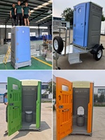 Toilettes mobiles faciles à transporter, toilettes portables, cabine de toilettes en plastique pour caravanes, parcs de camping-cars et installations touristiques