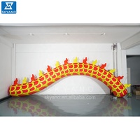 Dragon suspendu gonflable Sculpture d'art décoratif commercial Sculpture de dragon gonflable personnalisée Personnage de dessin animé