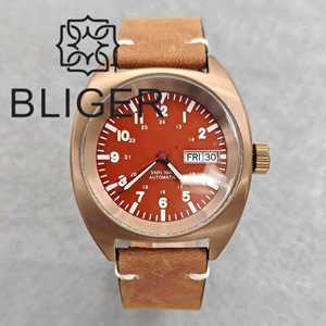 <span class=keywords><strong>Reloj</strong></span> mecánico de moda <span class=keywords><strong>para</strong></span> hombre personalizado Bliger, esfera luminosa de cristal de zafiro de 36/39mm con función de buceo, correa de lona de goma - Product Image 2