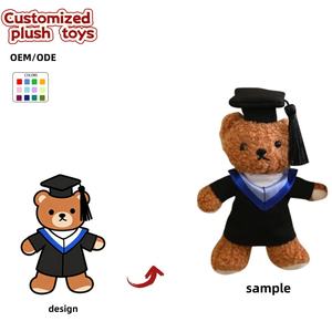 Ours en peluche de graduation OEM/ODM - Couleurs et motifs personnalisables, ours en peluche personnalisé avec toge académique pour cadeaux - Product Image 1