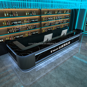 <span class=keywords><strong>Comptoir</strong></span> de bar extérieur moderne en forme de L en acier inoxydable <span class=keywords><strong>Comptoir</strong></span> de bar de cuisine à domicile avec lumière LED <span class=keywords><strong>Comptoir</strong></span> de bar commercial Design - Product Image 6