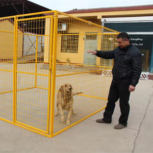 Büyük açık köpek Run kulübesi ağır evcil kafes galvanizli çelik köpek çit köpek muhafaza oyun parkı - Product Image 1