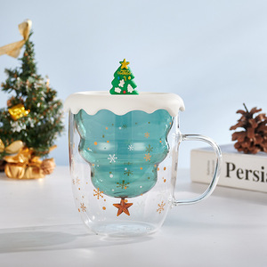 Taza de Café Navideña JY de 300 ml, <span class=keywords><strong>Tazas</strong></span> de Café de Vidrio <span class=keywords><strong>Navideñas</strong></span> - Product Image 6
