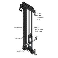 W6050-P4 Chine Fabrication de plaques multifonctionnelles Chargé de poulie à colonne unique Lat Pulldown Low Row Machine