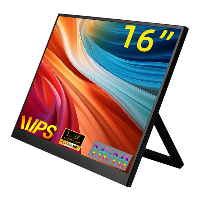 16 Inch IPS 1920*1200P Full HD 60Hz Built-in Speaker USB-C Portable Gaming Monitor for Laptop & Mobile