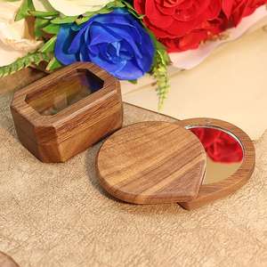 Espejos de Bolsillo de Madera Personalizados con Logotipo, Precio Bajo, Tendencia en Espejos Compactos de Mano para Maquillaje - Product Image 6