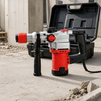 Marteau perforateur rotatif 1200W à 3 fonctions, marteau à percussion électrique SDS Plus pour perçage du béton, démolition de murs, rénovation de la maison