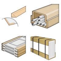 Protection d'angle en papier kraft robuste en forme de U pour emballage, vente en gros