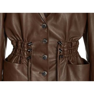 Đầm Da Mini Thiết Kế Độ<span class=keywords><strong>c</strong></span> Đáo Với EO XẾP LI Và Đầm Gợi <span class=keywords><strong>C</strong></span>ảm Một Hàng Khuy - Product Image 5