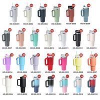 Gobelet de Voyage Personnalisé avec Logo 30 40 oz H2.0, Tumbler d'Extérieur en Acier Inoxydable 40 oz avec Poignée et Paille