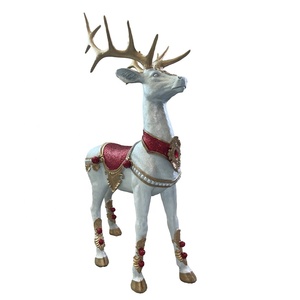 BSCI usine oem grandeur nature <span class=keywords><strong>noel</strong></span> debout statue <span class=keywords><strong>de</strong></span> renne en fibre <span class=keywords><strong>de</strong></span> verre pour la décoration <span class=keywords><strong>de</strong></span> Noël résine <span class=keywords><strong>de</strong></span> Noël - Product Image 3