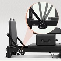 Machine de musculation en alliage portable blanche pliable pour le Pilates Reformer avec logo personnalisé Reformer Pilates Machine pliable pour les utilisateurs à domicile
