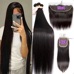 Venta al por mayor <span class=keywords><strong>de</strong></span> cabello humano virgen 100% natural con cutícula alineada, liso extremo, doble densidad, 10A 12A 15A, paquetes <span class=keywords><strong>de</strong></span> cabello virgen vietnamita para proveedores. - Product Image 2