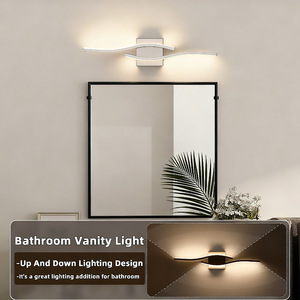 Lámpara de pared LED minimalista de aleación de aluminio con control táctil, montaje en superficie para sala de estar y dormitorio. - Product Image 2