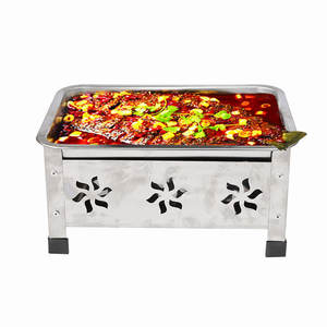 เตาย่างปลาสแตนเลสทรงสี่เหลี่ยมแบบใช้แก๊สสำหรับร้านอาหารเชิงพาณิชย์ ถาดอาหารทะเล เกรด 304 - Product Image 1