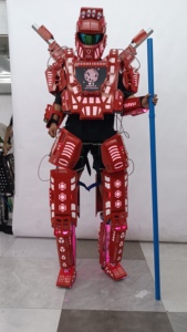 Disfraz <span class=keywords><strong>de</strong></span> Zancos LED Rojos Estilo Mecha en Oferta |   Traje Robótico <span class=keywords><strong>de</strong></span> Aleación <span class=keywords><strong>de</strong></span> Aluminio para Actuaciones en Discotecas y Eventos - Product Image 2