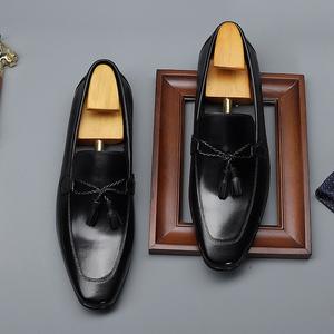 Zapatos de Cuero para Hombre, Diseño de Moda, Nuevo, Gran Venta, Cabeza Grande, Cuero Genuino, Suela Gruesa, Estilo Casual de Negocios, Británico - Product Image 3