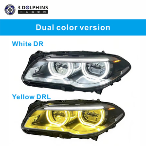 Phare bicolore pour BMW Série 5 F10 F18 520i 525i, feux de jour, style <span class=keywords><strong>Angel</strong></span> <span class=keywords><strong>Eyes</strong></span>, 2011-2017 - Product Image 1