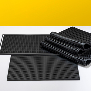 Spot d'usine gros tapis en <span class=keywords><strong>silicone</strong></span> anti-dérapant isolation thermique épais PVC tapis de barre en caoutchouc souple tapis de bière de table - Product Image 3