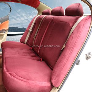 Bordo kadife klozet kapağı s koyu kırmızı kumaş araba koltuk minderi Topfit araba klozet kapağı - Product Image 2