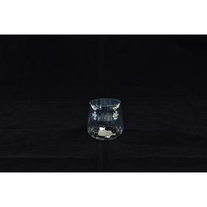 Portacandele in Vetro e Legno D 8X H 8CM - Product Image 1