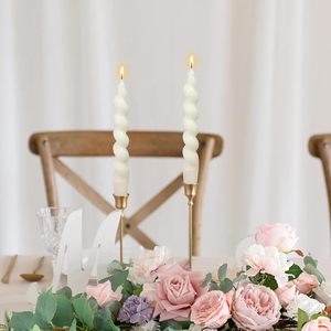Unscented Spiral <strong>Candle</strong> Handmade Milk <strong>White</strong> Short Candlesticks Smokeless <strong>Taper</strong> <strong>Candles</strong> for Home - Product Image 3