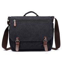 Sac messager grand format en toile cirée vintage, personnalisable pour marque, sac à documents, sac à bandoulière simple et grand, porte-documents professionnel pour hommes, vente en gros