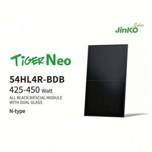 Jinko Tiger Neo 54HL4R-BDB Module bifacial tout noir de 425 à 450 watts, double panneau solaire Jinko de type N 425W 430W 435W 440W 445W 450 W - Product Image 2