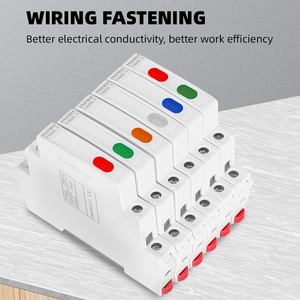 Din Rail 9 mét chỉ số ánh sáng AC DC 220V 230V <span class=keywords><strong>LED</strong></span> tín hiệu đèn <span class=keywords><strong>Pilot</strong></span> Lights 50Hz 60HZ Đèn đỏ màu xanh lá cây màu xanh da cam trắng - Product Image 2