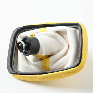 ปลอกหุ้มหัวเกียร์รถยนต์ FUXIN สำหรับ VW Golf 3 4 5 เกียร์ธรรมดา สีเหลือง หนังเทียม อะไหล่ทดแทน - Product Image 4