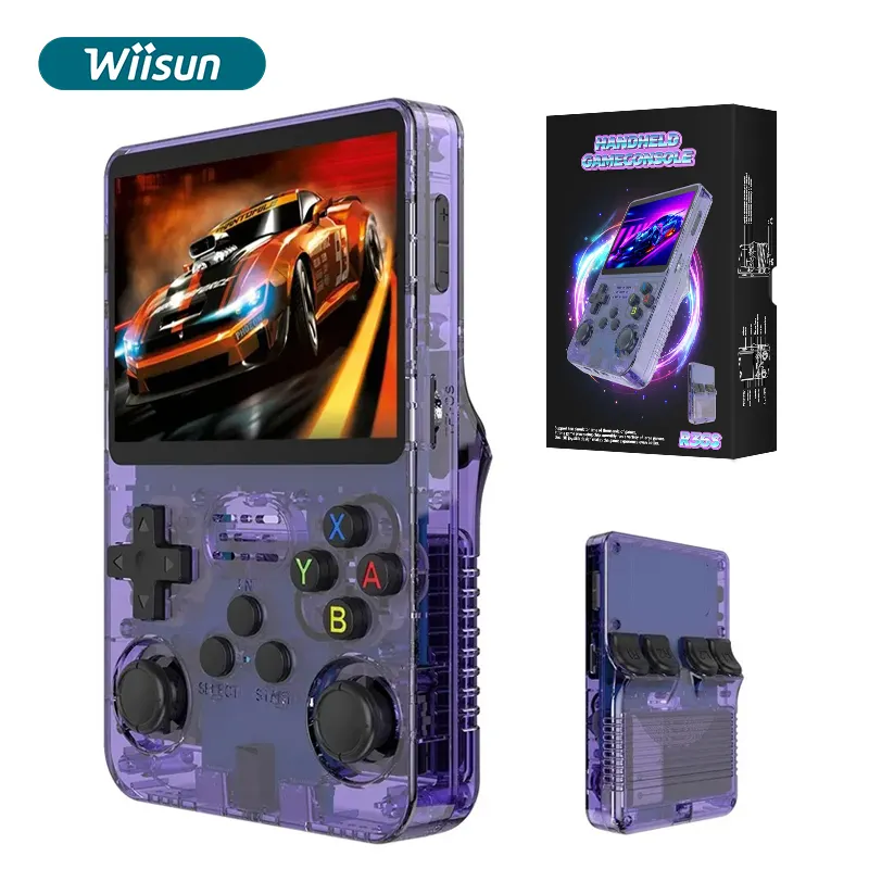 K R36S Retro Handheld Game Player Linux System 3.5 Inch IPS Screen Portable Pocket Video Player 64GB For PS1/N64