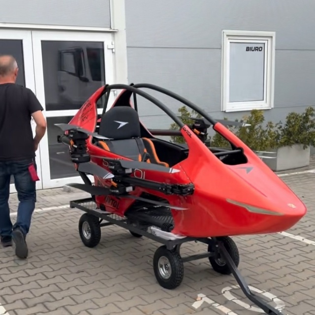 YIVTOL S ZERO Single-seat Manned Aircraft 40-55mins 120kgs Net Payload New Carbon Fiber Foldable EVTOL GPS Positioning Flying
