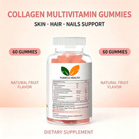 Gummies de Collagène Beauté GMP Véganes Sans Sucre Formule Soutien Nutritionnel Peau Cheveux Ongles OEM ODM Vente en Gros