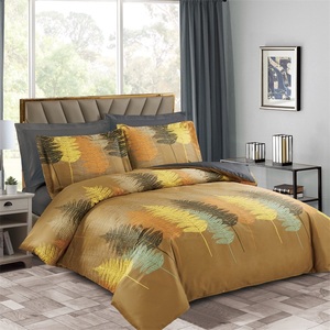 Bán Buôn 4Pcs Vua Kích Thước Bộ Đồ Giường Đặt Bông Duvet Cover Với Mô Hình Thêu Polyester Dệt In <span class=keywords><strong>Sheets</strong></span> Đối Với UAE - Product Image 2