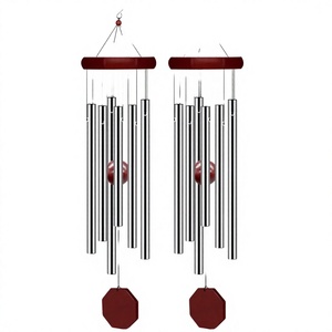 Carillons à vent apaisants et melodiques de 32 pouces avec logo personnalisé, en aluminium thermolaqué, ornements de jardin, cadeaux pour la cour et les voisins - Product Image 4