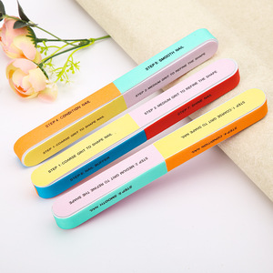 Colored Edge Nail File <b>EVA</b> Sponge 180 Grit Reusable For Nail Shaping And Polishing - Product Image 3